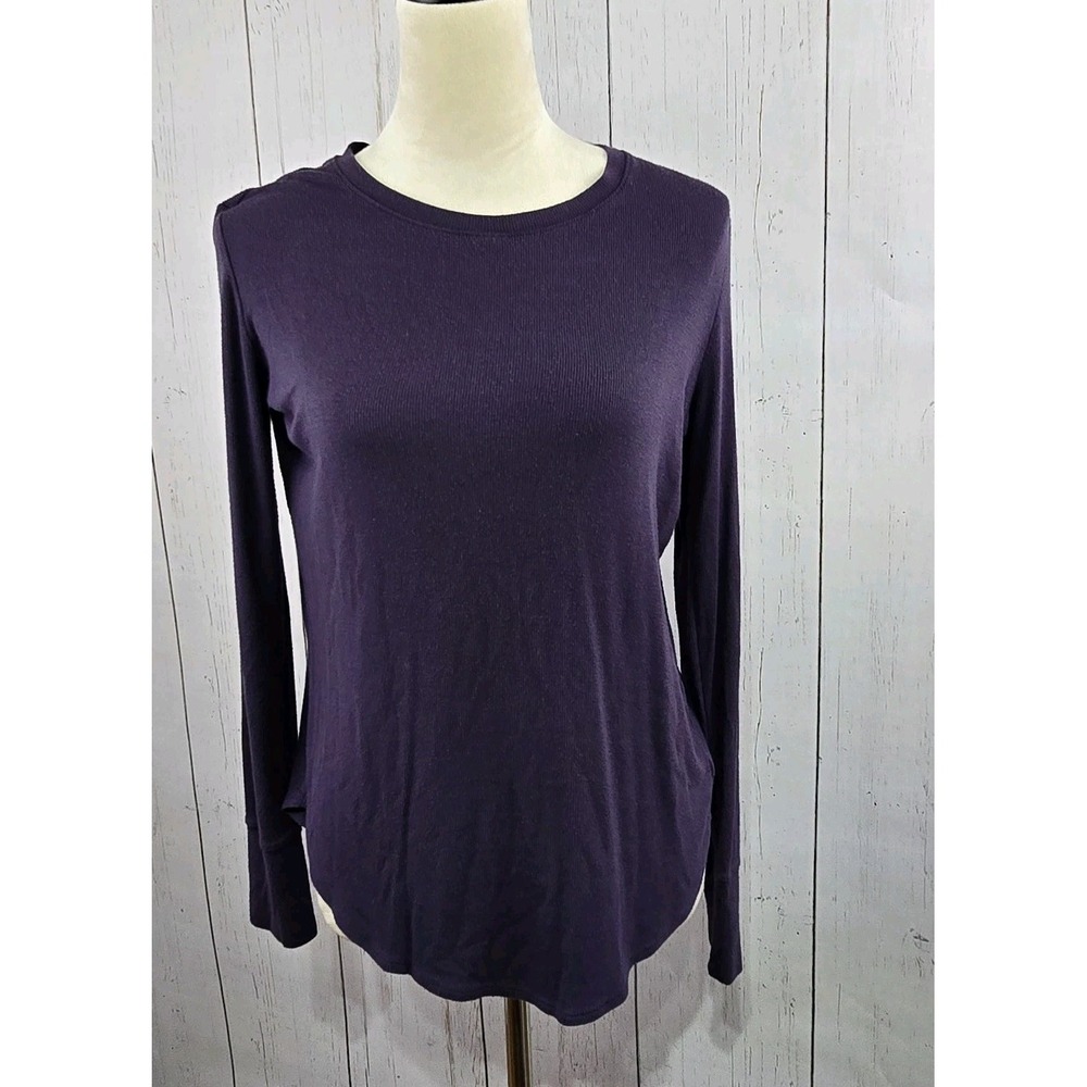 Athleta Ribbed‎ Womens Thermal Small Longsleeve Purple Layer  54023